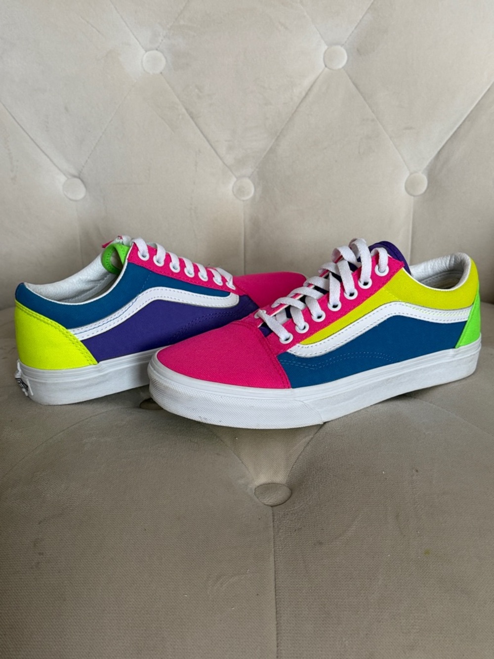🩷💚VANS Old Skool Colorblock Shoes💛💜💙